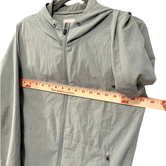 Vuori Womans XS Outdoor Soft Shell Running Jacket Full Zip Hooded Gray/Blue - Picture 7 of 8
